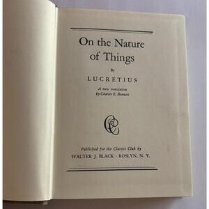 On the Nature of Things Lucretius Classics Club 1946 HC Walter J. Black